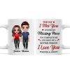 Doll Couple Standing Found My Missing Piece Gift For Him For Her Mug
