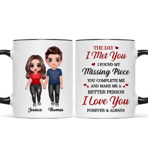Doll Couple Standing Found My Missing Piece Gift For Him For Her Mug