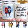 Doll Couple Standing Winter Gift For Him For Her Personalized Mug Doll Couple Standing Winter Gift For Him For Her Personalized Mug
