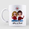 Doll Couple Swiped Right Gift Online Dating Tinder Bumble Personalized Coffee Mug