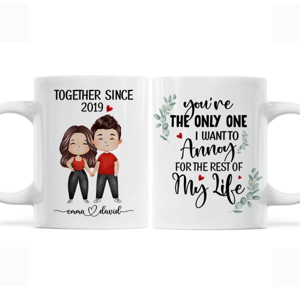 Doll Couple Watercolor Together Since Personalized Mug Doll Couple Watercolor Together Since Personalized Mug