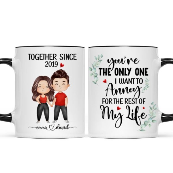 Doll Couple Watercolor Together Since Personalized Mug Doll Couple Watercolor Together Since Personalized Mug