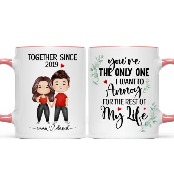 Doll Couple Watercolor Together Since Personalized Mug Doll Couple Watercolor Together Since Personalized Mug