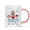 Doll Dad And Kid Piggyback Dad I Love You Personalized Mug