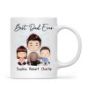 Doll Dad And Kids Sitting Watercolor Style Best Dad Ever Father's Day Gift For Dad Personalized Mug Doll Dad And Kids Sitting Watercolor Style Best Dad Ever Father's Day Gift For Dad Personalized Mug