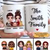 Doll Family Couple Husband Wife Kids Dog Cat Personalized Mug Doll Family Couple Husband Wife Kids Dog Cat Personalized Mug