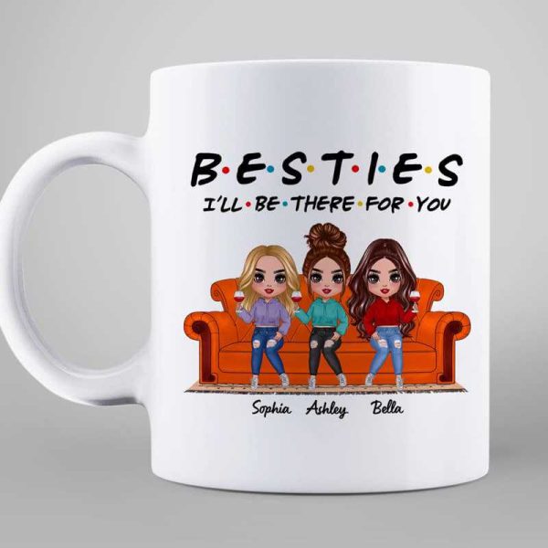 Doll Girls Friends Sisters Besties On Couch Personalized Mug