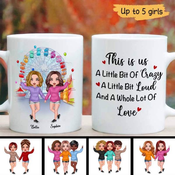 Doll Hoodie Besties Best Friends In The Amusement Park Personalized Mug Doll Hoodie Besties Best Friends In The Amusement Park Personalized Mug