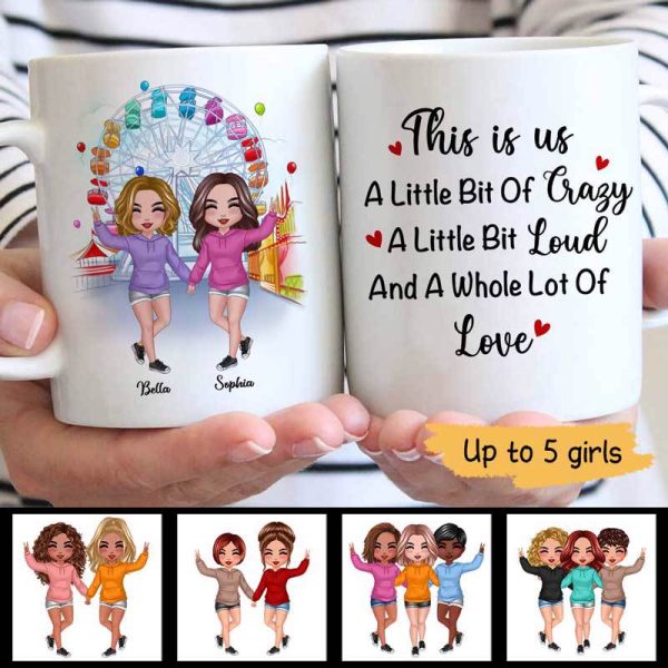 Doll Hoodie Besties Best Friends In The Amusement Park Personalized Mug Doll Hoodie Besties Best Friends In The Amusement Park Personalized Mug