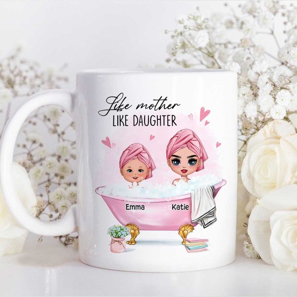 Doll Like Mother Like Daughter In The Bathtub Personalized Mug