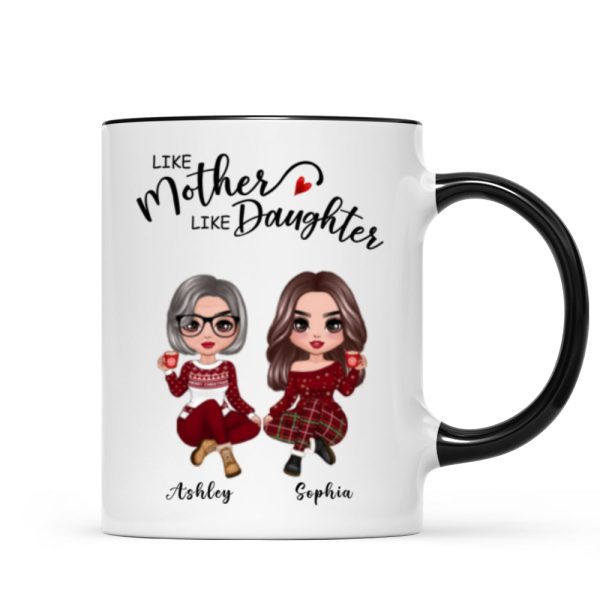Doll Like Mother Like Daughters Christmas Personalized Mug Doll Like Mother Like Daughters Christmas Personalized Mug