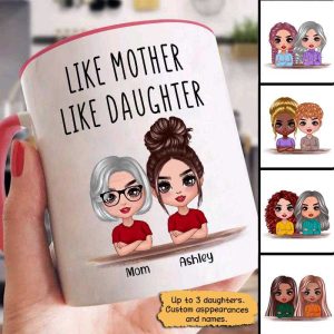 Doll Like Mother Like Daughters Gift Personalized Mug