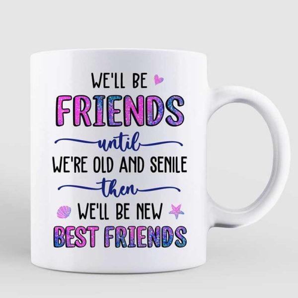 Doll Mermaid Besties Friends Until Old Personalized Mug