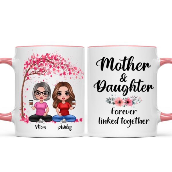 Doll Mom And Daughters Sitting Under Tree Personalized Mug