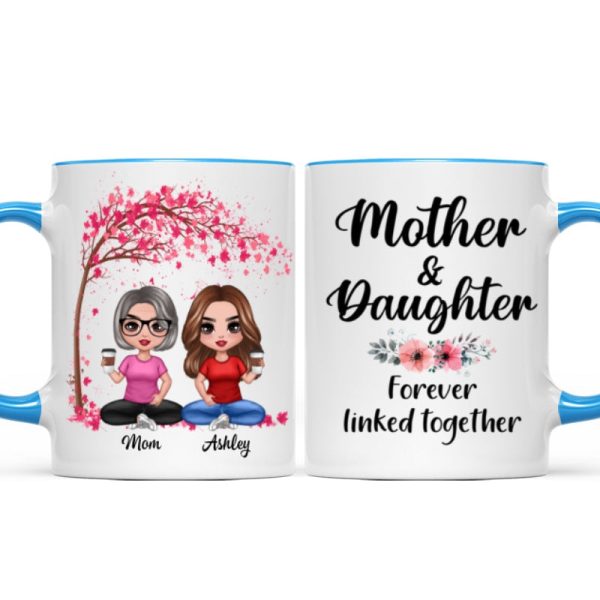 Doll Mom And Daughters Sitting Under Tree Personalized Mug