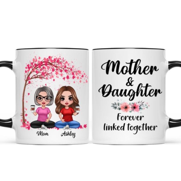 Doll Mom And Daughters Sitting Under Tree Personalized Mug