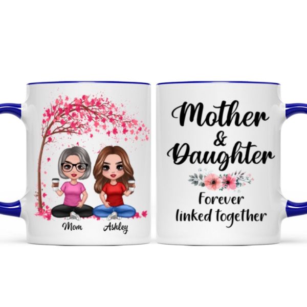Doll Mom And Daughters Sitting Under Tree Personalized Mug