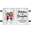 Doll Mom Daughter Sitting On Swing Holding Sunflower Personalized Mug