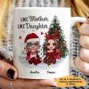 Doll Mother And Daughters Sitting Beside Christmas Tree Personalized Mug