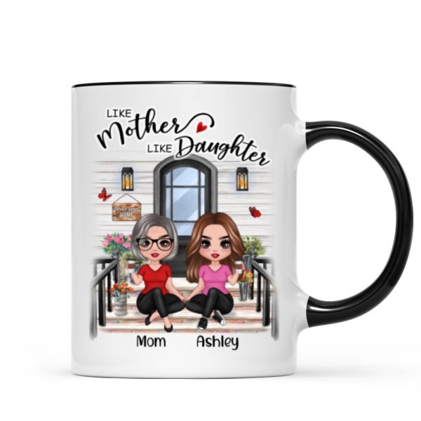 Doll Mother Daughter Front Porch Personalized Mug