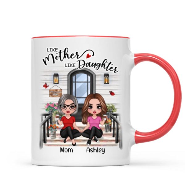 Doll Mother Daughter Front Porch Personalized Mug