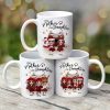 Doll Mother Daughter Sitting At Christmas Fireplace Personalized Mug