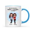 Doll Mother Daughters Hugging Like Mother Like Daughter Personalized Mug Doll Mother Daughters Hugging Like Mother Like Daughter Personalized Mug