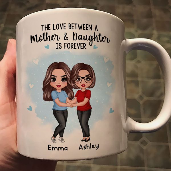 Doll Mother Daughters Hugging Like Mother Like Daughter Personalized Mug Doll Mother Daughters Hugging Like Mother Like Daughter Personalized Mug