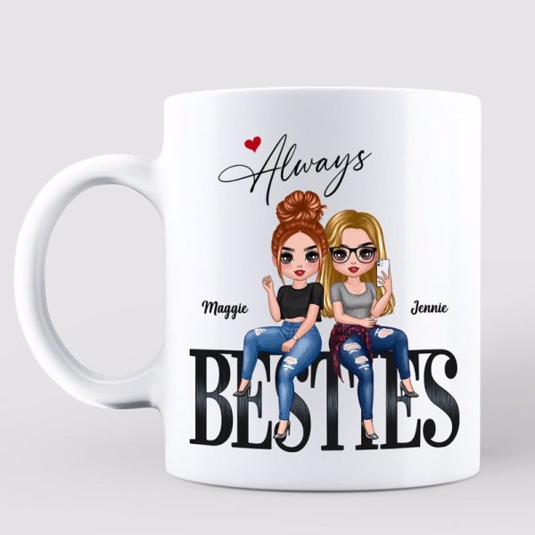 Doll Selfie Besties On Text Personalized Mug Doll Selfie Besties On Text Personalized Mug