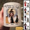 Doll Woman And Dogs Halloween Is Better With Dogs Personalized Mug Doll Woman And Dogs Halloween Is Better With Dogs Personalized Mug