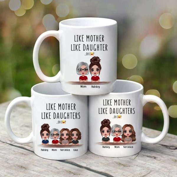 Doll Women Gift For Mom Mother And Daughter Personalized Mug Doll Women Gift For Mom Mother And Daughter Personalized Mug