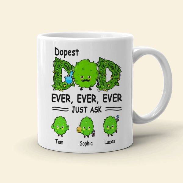 Dopest Dad Ever Just Ask Personalized Mug Gift For Dad Dopest Dad Ever Just Ask Personalized Mug Gift For Dad