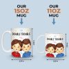Double Trouble For The Parents - Family Personalized Custom Mug - Gift For Family Members Double Trouble For The Parents - Family Personalized Custom Mug - Gift For Family Members