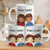 Double Trouble For The Parents - Family Personalized Custom Mug - Gift For Family Members Double Trouble For The Parents - Family Personalized Custom Mug - Gift For Family Members