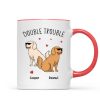Double Trouble Funny Dog Lover Gift Personalized Mug