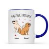 Double Trouble Funny Dog Lover Gift Personalized Mug