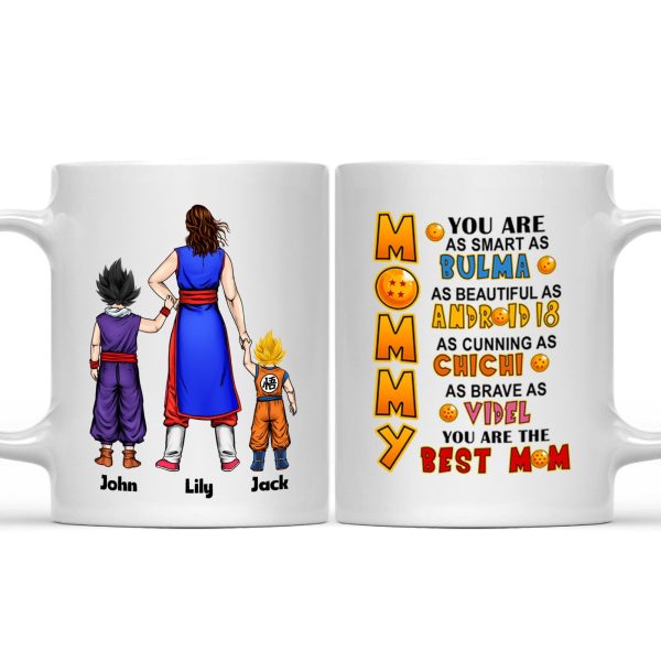 Dragon Ball Mommy You Are As Smart As Bluma As Beautiful As Android 18 - Gift For Mom - Personalized Ceramic Mug - cl03 NA94 Dragon Ball Mommy You Are As Smart As Bluma As Beautiful As Android 18 - Gift For Mom - Personalized Ceramic Mug - cl03 NA94