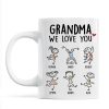 Drawing Kids We Love You Gift For Dad Mom Grandma Grandpa Personalized Mug