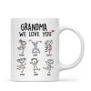 Drawing Kids We Love You Gift For Dad Mom Grandma Grandpa Personalized Mug