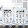 Drawing Kids We Love You Gift For Dad Mom Grandma Grandpa Personalized Mug