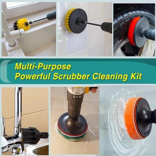 Drill Attachment Scrub Brush Kit Drill Attachment Scrub Brush Kit