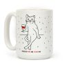 Drinking Wine And Feline Fine Coffee Mug Drinking Wine And Feline Fine Coffee Mug