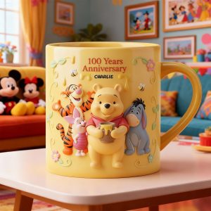 DSNY Honey Bear 100 Years Of Childhood Memories - Personalized Accent Mug - Anniversary Gift For Movie Fans NL122