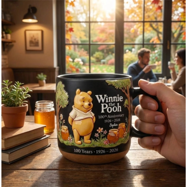 DSNY Honey Bear Celebrate Our 100th Anniversary - Personalized Pottery Mug - Gift For Movie Fans NL122
