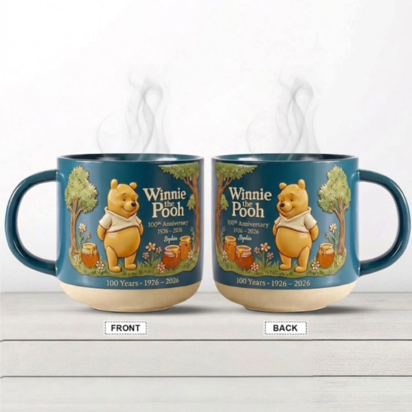 DSNY Honey Bear Celebrate Our 100th Anniversary - Personalized Pottery Mug - Gift For Movie Fans NL122