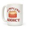 Dumpling Addict (With A Bite Taken Out Of A Cartoon Dumpling) Coffee Mug Dumpling Addict (With A Bite Taken Out Of A Cartoon Dumpling) Coffee Mug