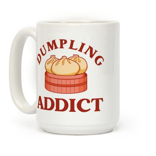 Dumpling Addict (With A Bite Taken Out Of A Cartoon Dumpling) Coffee Mug Dumpling Addict (With A Bite Taken Out Of A Cartoon Dumpling) Coffee Mug