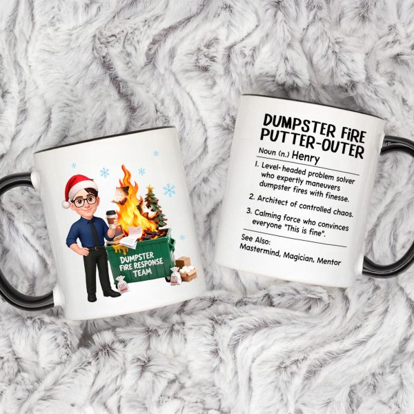 Dumpster Fire Putter-Outer Definition - Personalized Mug - Funny Gift For Coworkers, Boss, Supervisor
