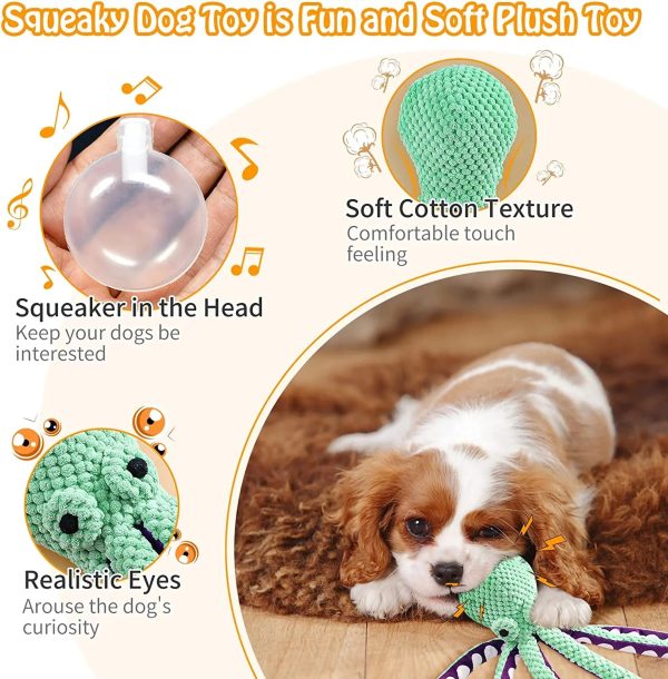 Durable Squeaky Octopus Plush Toy for Dogs