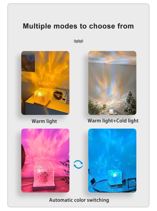 Dynamic Rotating Water Ripple Crystal Lamp Dynamic Rotating Water Ripple Crystal Lamp